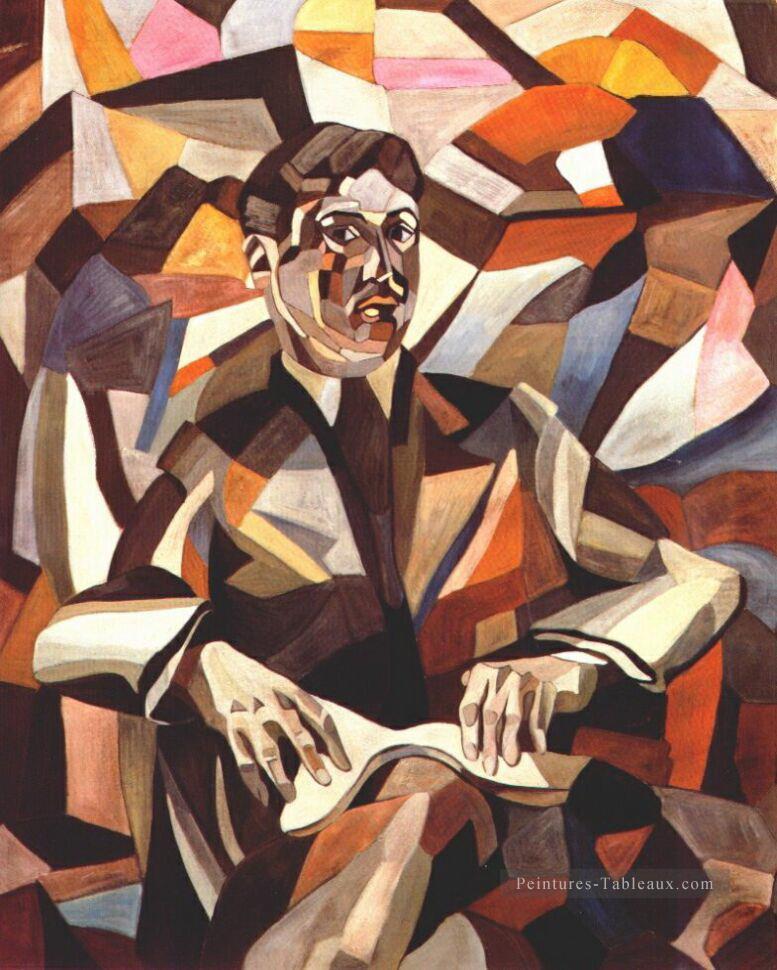 autoportrait 1912 Aristarkh Vasilevich Lentulov cubisme abstrait Peintures à l'huile